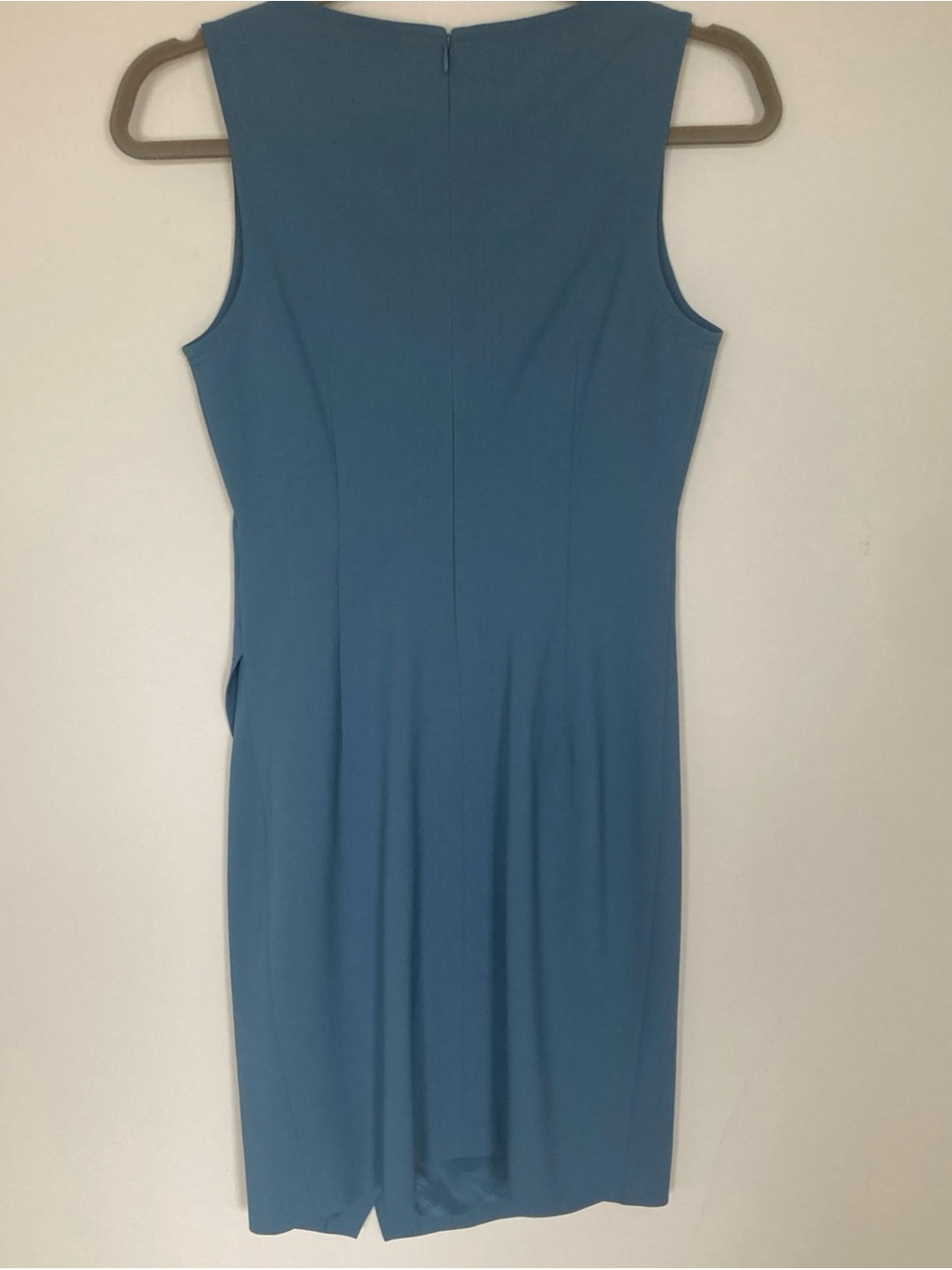 Theory Risbana Wool Sheath Dress Size 00 Blue Stretch Work Office Career - Picture 14 of 14